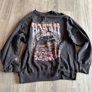 Hollister Black Graphic Crewneck Sweatshirt